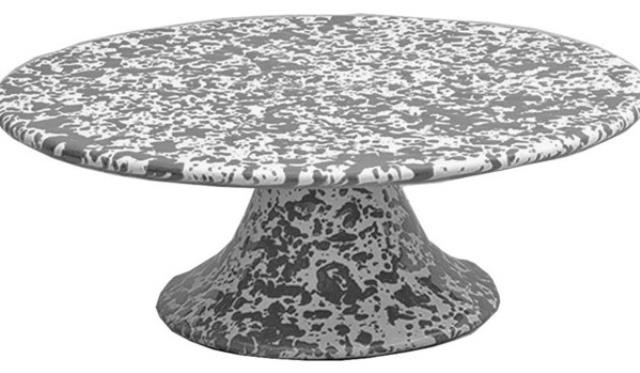 Rental store for Grey Splatter Enamel Cake Stand in San Francisco CA