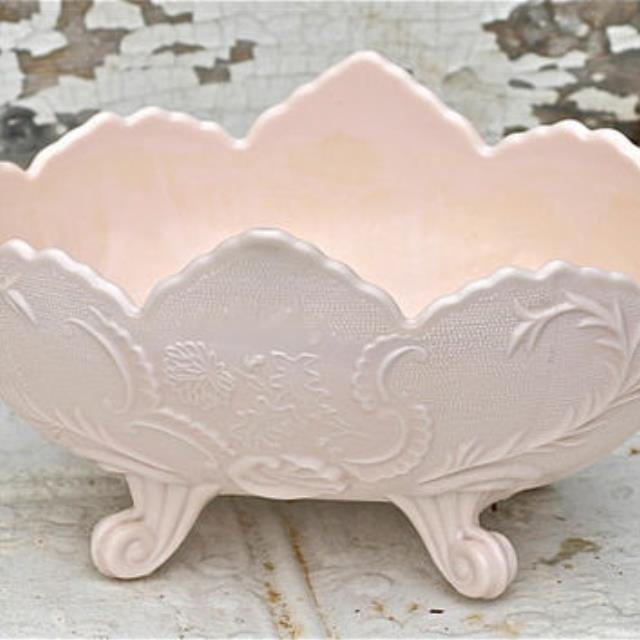 Rental store for Shell Pink Milk Glass Lombardi Bowl in San Francisco CA