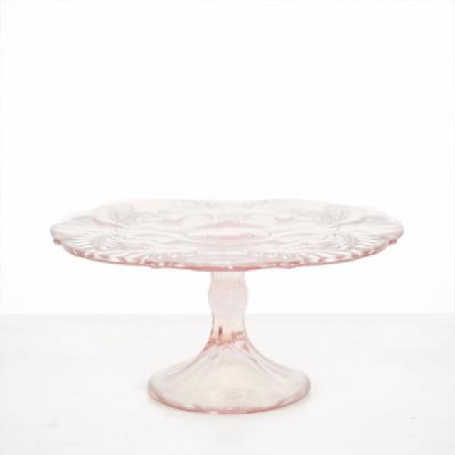 Rental store for Pink Glass Cake Stand - Small in San Francisco CA