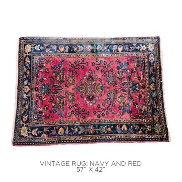 Rental store for Vintage Rug - Navy   Red in San Francisco CA