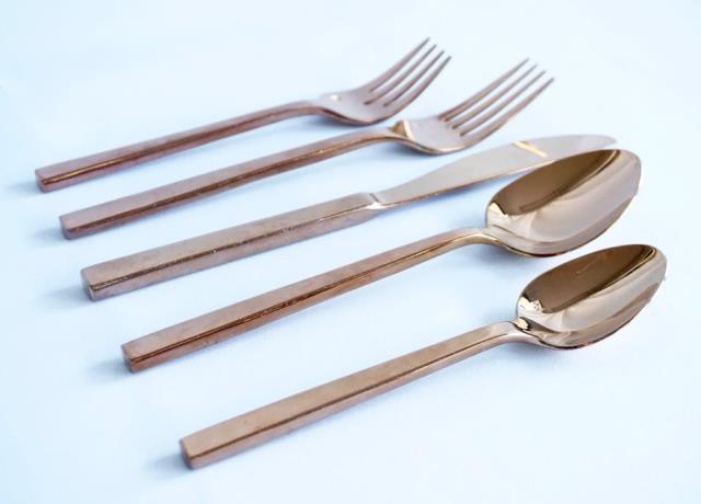 Rental store for Arezzo Rose Gold Flatware in San Francisco CA